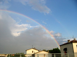 arcobaleno Faenza temporale 9 luglio 2005